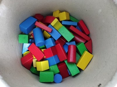 Holzbausteine Heros Bunt Kinder Sehr Guter Zustand 92 Stück