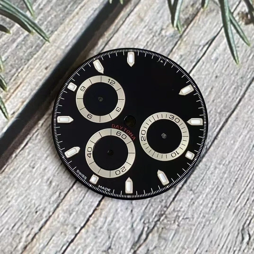 JUEGO HÁGALO USTED MISMO para caja de reloj DAytonA 7750 + esfera + agujas + correa zafiro 40 mm Foto 4 de 4