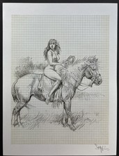 Stampa artistica erotica Paolo Eleuteri Serpieri - Indians (5) / firmata