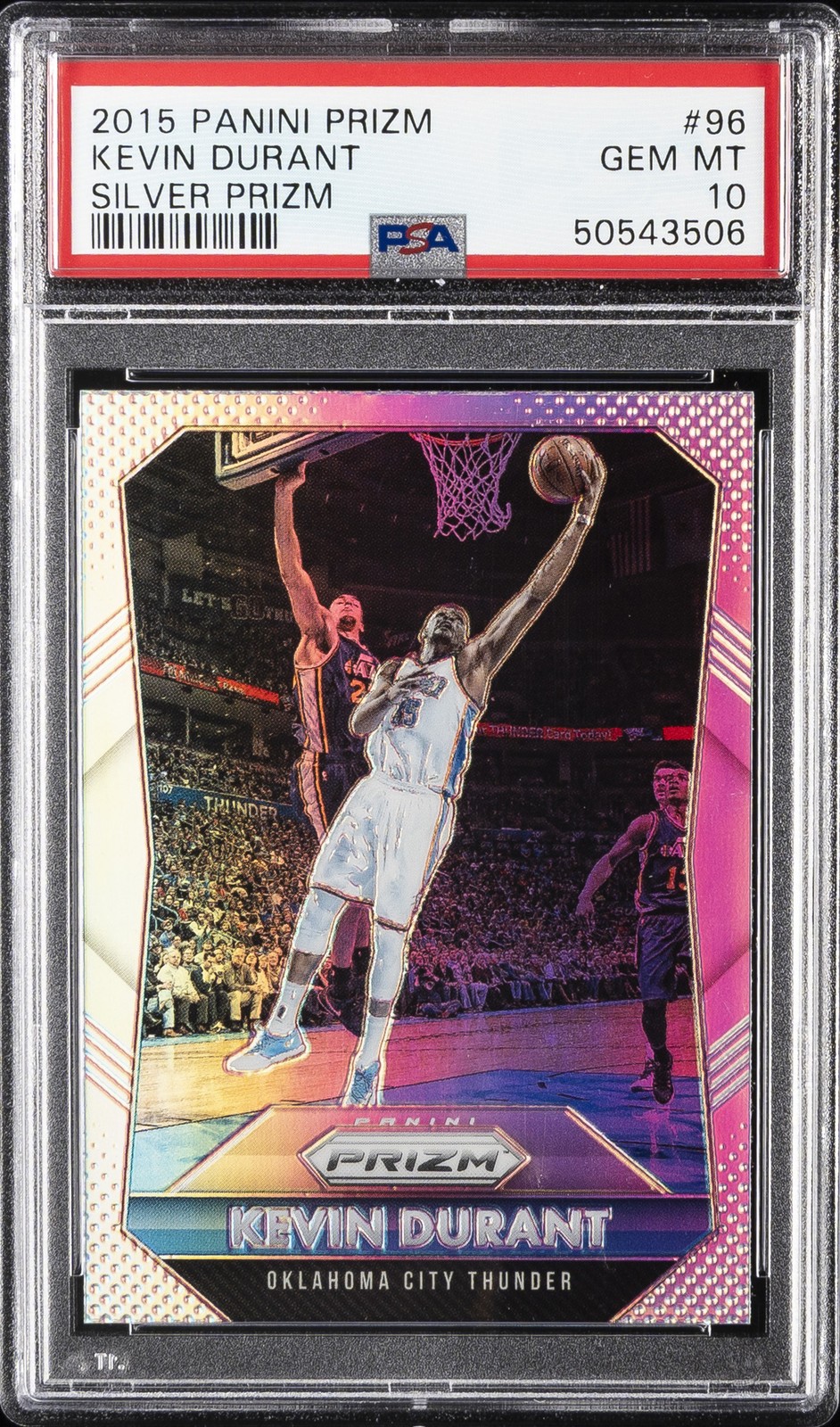 2015 PANINI PRIZM SILVER PRIZM #96 KEVIN DURANT PSA 10