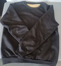 Unisex L Black Lined Sweatshirt