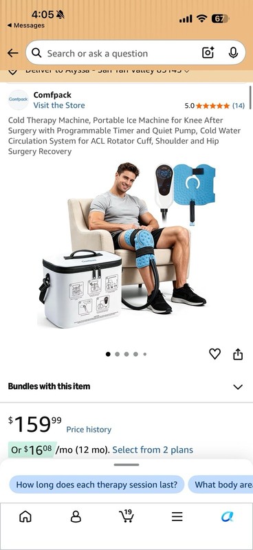 Cold Therapy Machine with Programmable Timer, Portable Ice Machine