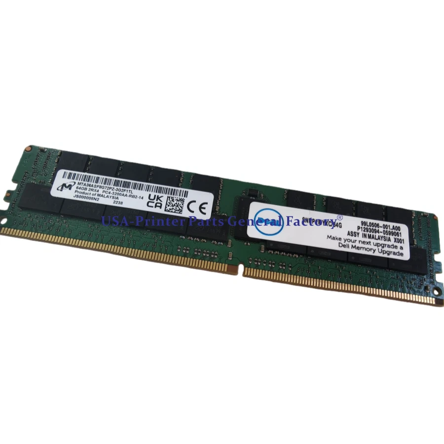 Fits For SNPP2MYXC 64G AA799110 Dell 2Rx4 64GB DDR4 PC4-3200 RDIMM RAM Memory - Image 2 of 4