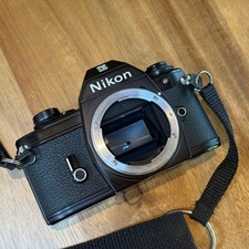 Nikon EM Black 35mm Film SLR Camera Body Only In Very Nice Condition