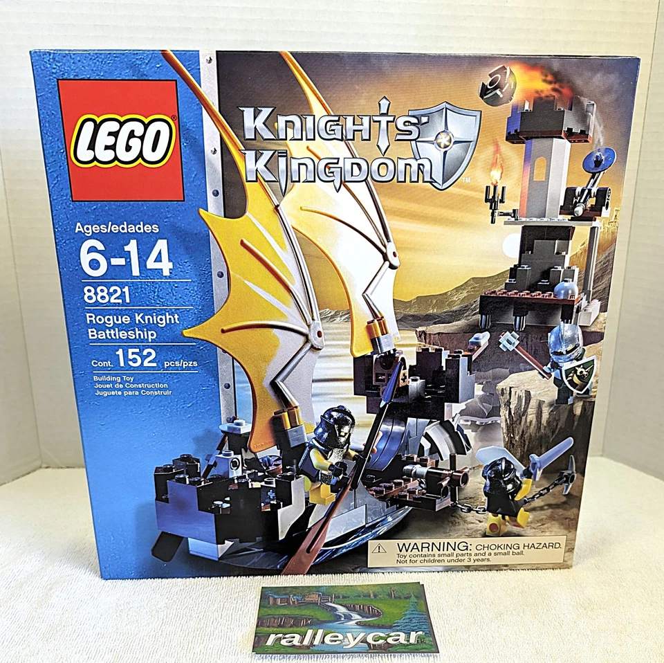 LEGO 8821 Rogue Knight Battleship 2006 Knights' Kingdom II caja sellada retirada Foto 2 de 4