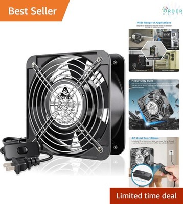 Axial Fan 150mm Aluminum Ventilation Exhaust Cooling for Industrial Projects