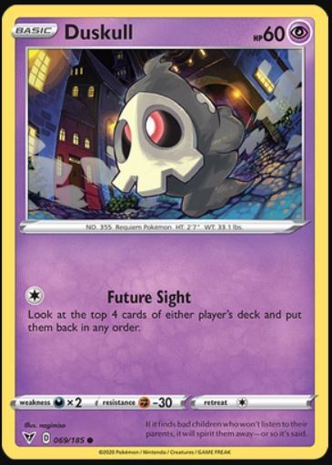 Duskull - 069/185 - Common (Lp) Vivid Voltage - Psychic Pokémon