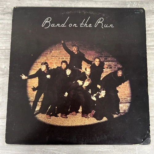 Paul McCartney Wings Band On the Run Vinyl LP Record 1973 With Poster #732