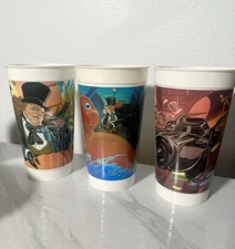 Batman Returns - Lot of 3 Vintage 1992 McDonalds Plastic Cups Catwoman Penguin