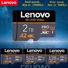 Lenovo 4K UHD VIdeo PRO Plus Memory Card w/ Adapter U3 XC TF Micro SD U3 A2