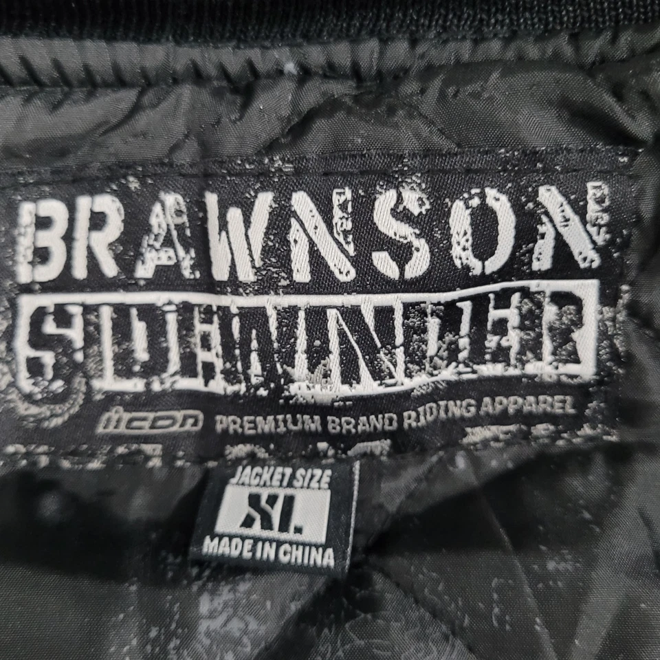 Icon Moto Negro Brawnson Sidewinder Forro Aislado Chaqueta Protectora Montar XL Foto 3 de 4