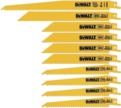 DEWALT Reciprocating Saw Blades, 10 Piece Combination Set, Various Sizes (DW4898