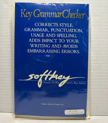 New Sealed Vintage Softkey Key Grammar Checker Software 3.5'' Disk VTG DAK 70080