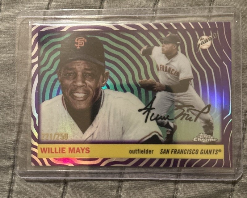 2025 Topps Chrome Platinum Vibrations Refractor /250 Willie Mays