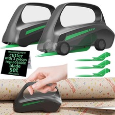 2 Pack Wrapping Paper Cutter with 3 Replaceable Blades,Gift Wrap Cutter Tool ...