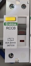 CRABTREE 80 AMP 30mA DOUBLE POLE RCCB RCD STARBREAKER TYPE AC 380/030