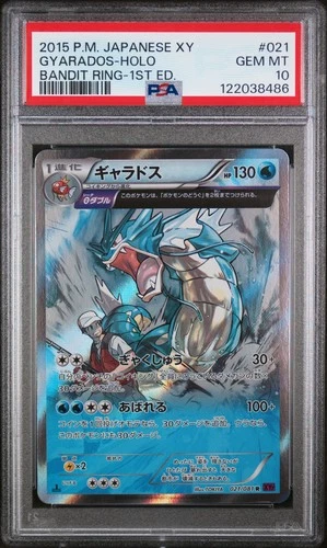 Pokemon PSA 10 Gyarados Holo 021/081 Bandit Ring XY7 1st Edition Japanese