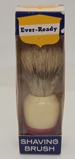NOS Ever Ready Shaving Brush No. C40 Red Cream Handle Badger Hair