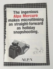Alpa Mercure Microfilm Camera Brochure