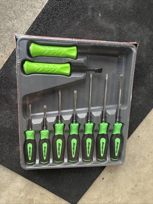 For SNAP ON TOOLS SGDXPB90B G 9Pc GREEN Soft Grip Screwdriver