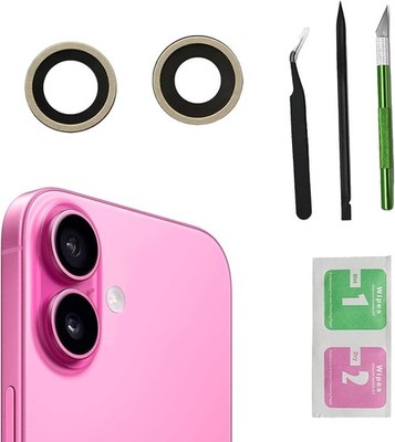2pcs Set Back Camera Lens Glass Replacement for iPhone 16 Camera Lens