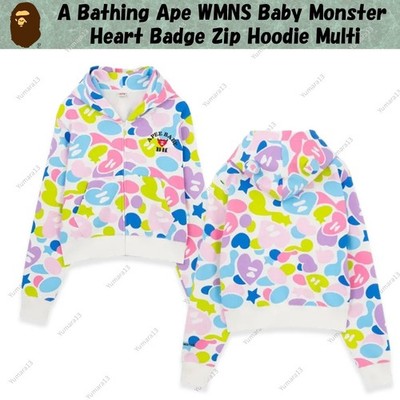 A Bathing Ape WMNS Baby Monster Heart Badge Zip Hoodie Multi