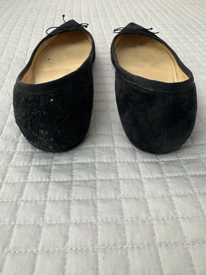 Christian Louboutin Authentic Pumps Heel Suede Ribbon pointy Toe Ladies 37.5 - Image 4 of 4