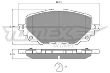 TOMEX Brakes Bremsbelagsatz, Scheibenbremse TX 19-04 für ABARTH FIAT MAZDA