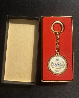Rare W.L. Weller Bourbon Whiskey Vintage Collectible Keychain Keyring  NOS HTF