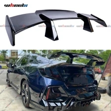 For Honda Civic Sedan 2016-2024 58" Racing Rear Trunk Spoiler Wing Gloss Black
