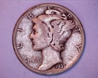 1931-S Mercury Head Silver Dime   ** 217-6B