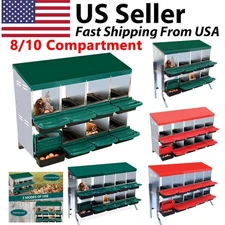 Chicken Nesting Box Hen Laying Nest Boxes Coop Rollout Egg Collection