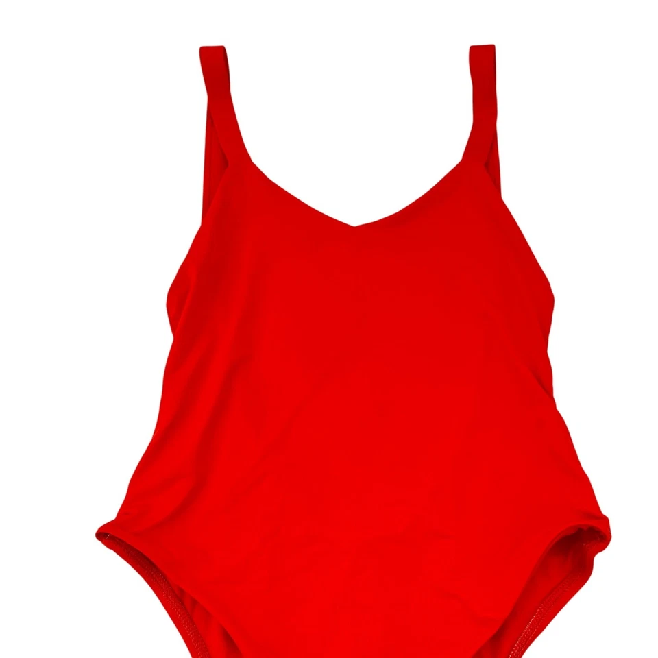 Traje de baño Vitamin A Leah de una pieza espalda baja para mujer talla mediana rojo naranja Foto 4 de 4