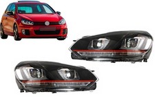 Scheinwerfer für VW Golf 6 08-13 Golf 7 3D LED DRL U-Look LED Fließendes Licht
