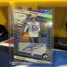 2024 Panini Absolute-Rookies Braden Fiske#139 Green Spectrum Signatures /25 (RC)