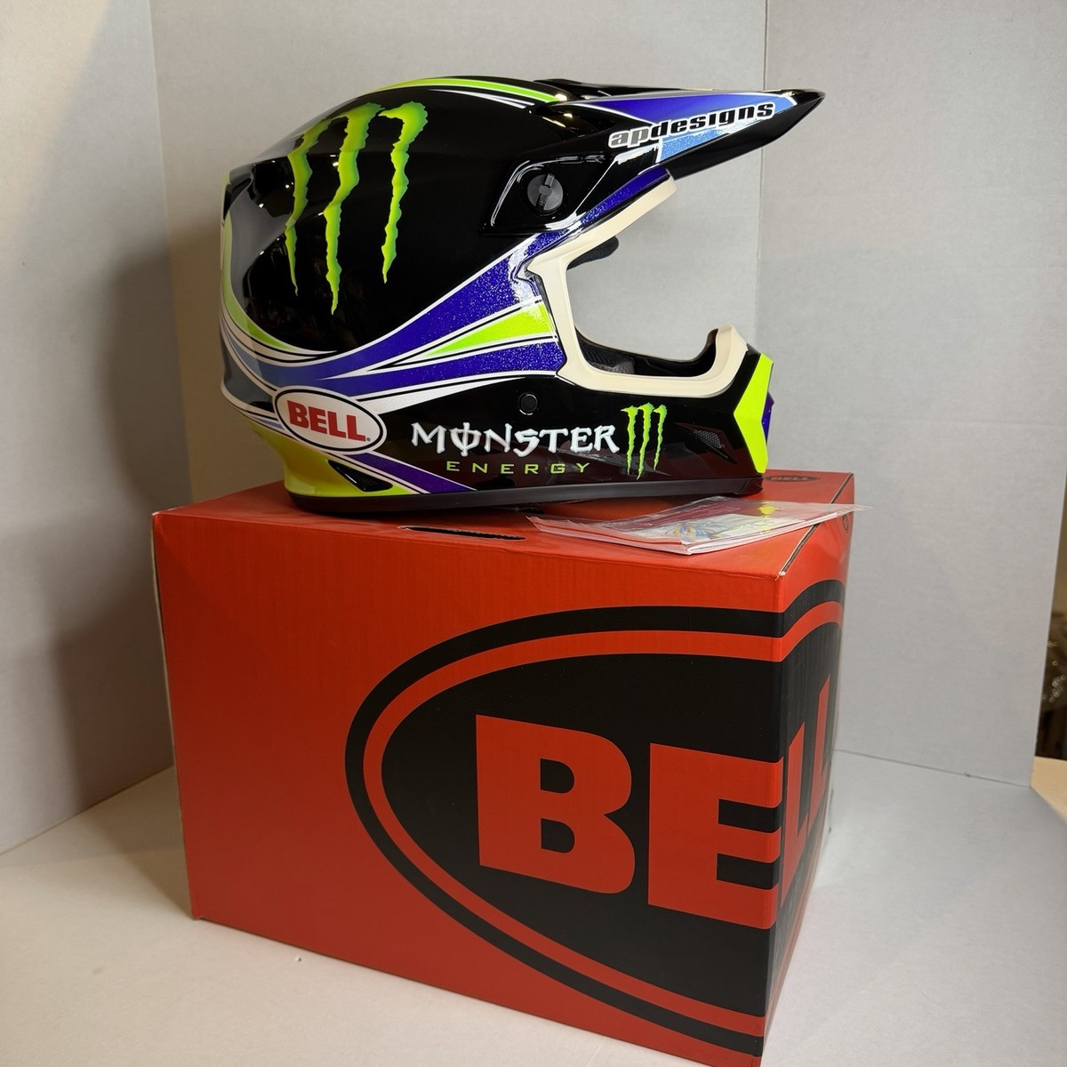 Monster Energy Bell MX-9 Helmet Motorcycle Motocross Pro Circuit