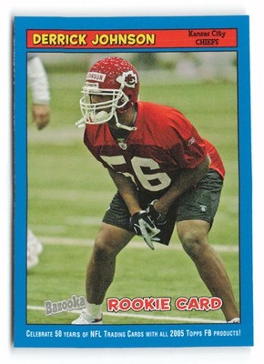 2005 Bazooka Derrick Johnson Blue #181 Rookie Kansas City Chiefs
