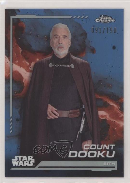 2024 Topps Chrome Star Wars Skywalker Blue Refractor 91/150 Count Dooku #129 ki6
