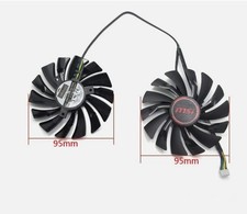 95mm MSI GTX950 GTX960 GTX970 GAMING Dual Fan PLD10010S12HH 4Pin 12V 0.40A R189a