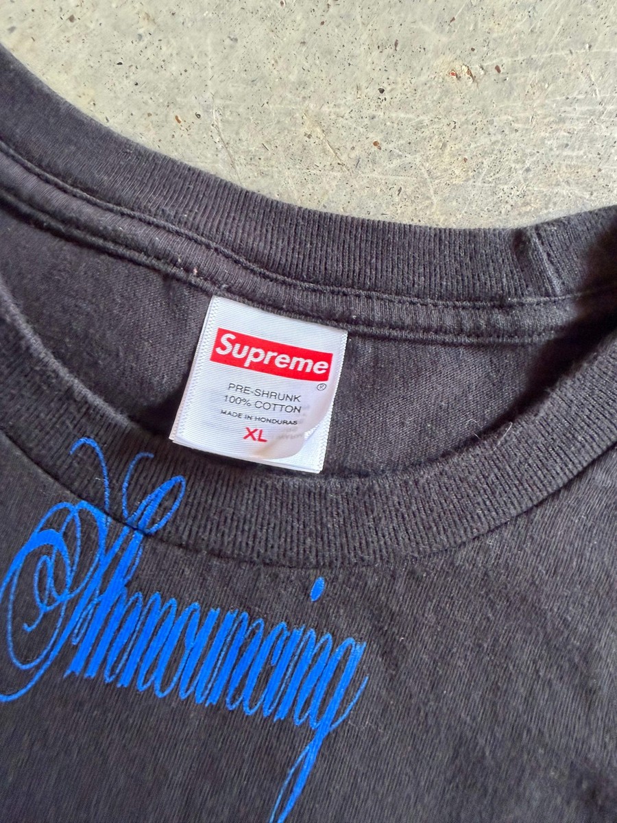 Supreme Announcing Black Tee Sz XL | eBay