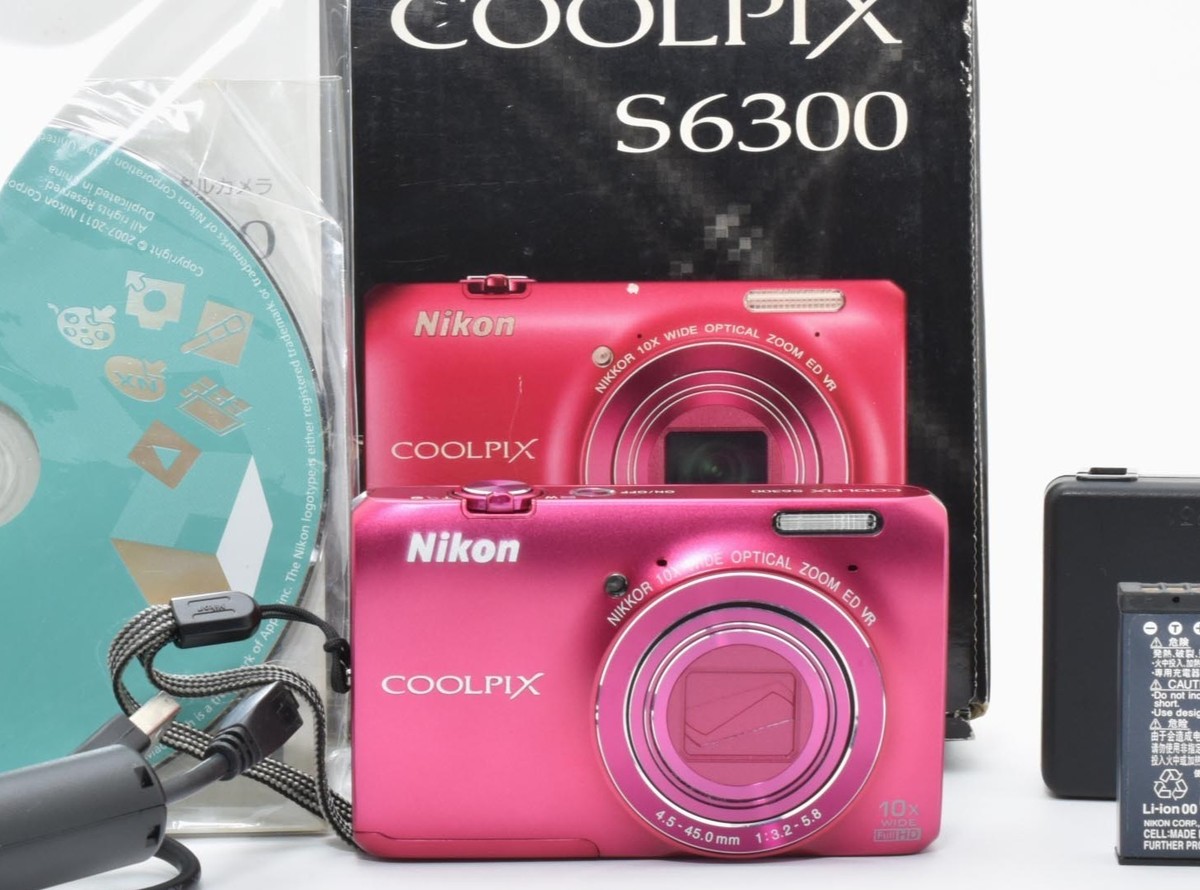 Nikon Coolpix S6300 Pink 16.0MP Digital Camera w/Box From Japan