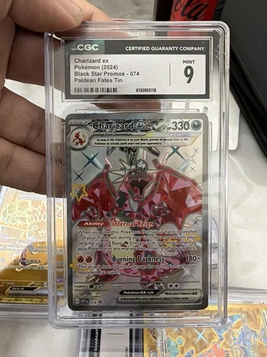 Pokémon Charizard ex CGC 9 Black Star Promo 074 Sv Scarlet & Violet Holo 2024