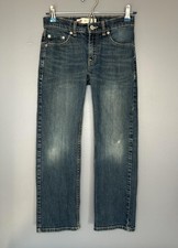 Levis 505 Jeans Youth 10 Regular Blue Denim Straight Leg Stretch Boys Girl 25x24