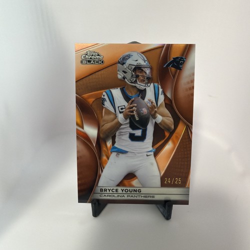 Topps Chrome Black 2025 Bryce Young Carolina Panthers #17 Orange/25