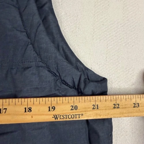 Weatherproof Vintage Mens Puffer Vest Navy Blue Quilted Flannel Lined Large NEW image 8