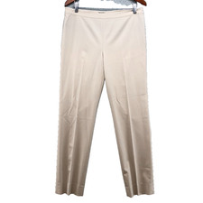 Lafayette 148 Bleecker Dress Pants Womens 10 Beige Straight Leg Career Teacher