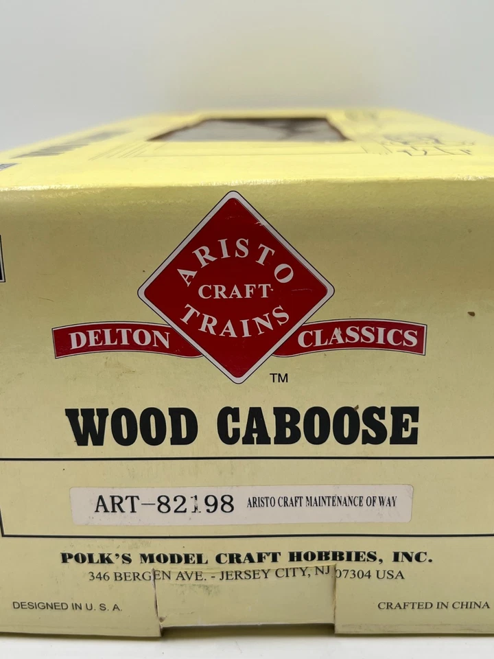 Aristo-Craft Wood Caboose ART-82198 Aristo Craft Maintenance Of Way G Scale New - Image 4 of 4