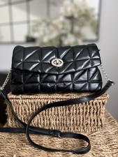 Borsa a tracolla David Jones nera trapuntata ecopelle tracolla