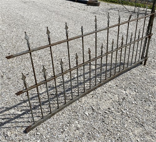 Wrought Iron Vintage Fence Panel (88.5x42) Architectural Salvage, Garden Art A33