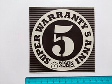 ADESIVO SUPER WARRANTY MARK AUDIO STICKER AUTOCOLLANT AUFKLEBER 80s ORIGINAL